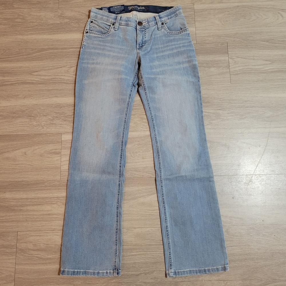 Wrangler Shiloh Ultimate Riding Jeans Womens 5 30x32 Light Wash Bootcut Low Rise